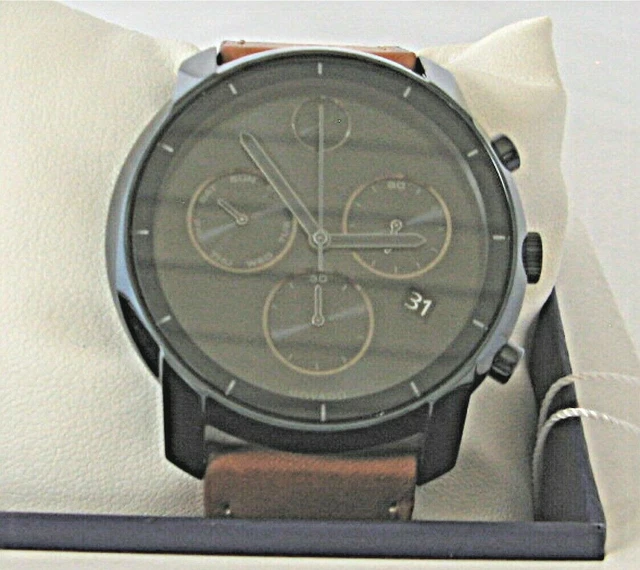 MOVADO BOLD - Men's Chronograph Blue Dial Brown Leather  Watch - 3600476