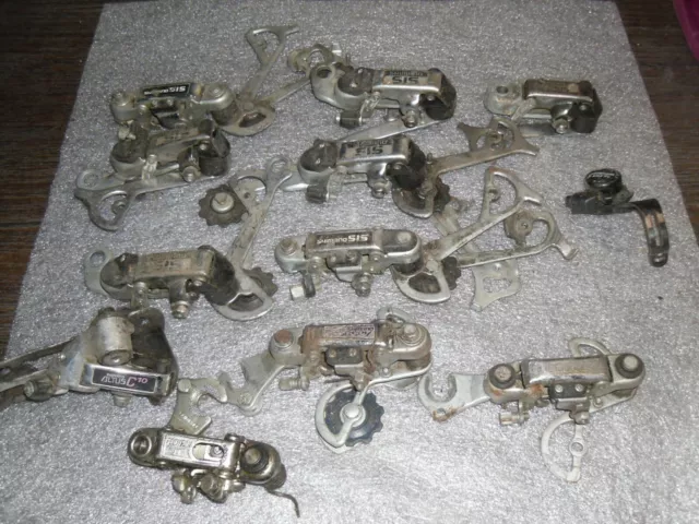 Lot anciens dérailleurs SHIMANO  vélos, cycles vintages années 70