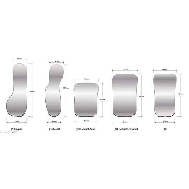 Dental Photography Orthodonti Occlusal 2side Photographic Glass Mirror Reflector