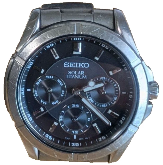 時計 SEIKO V14J-OAEO SOLAR TITANIUM QUARTZ SEIKO SOLAR V14J-0AX0 Quartz Wrist Watch - YouTube