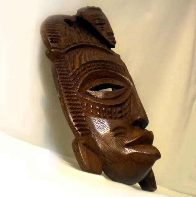 Vintage Handcrafted African Art Collection Mel’Ange Mask Made in Africa-Congo 9