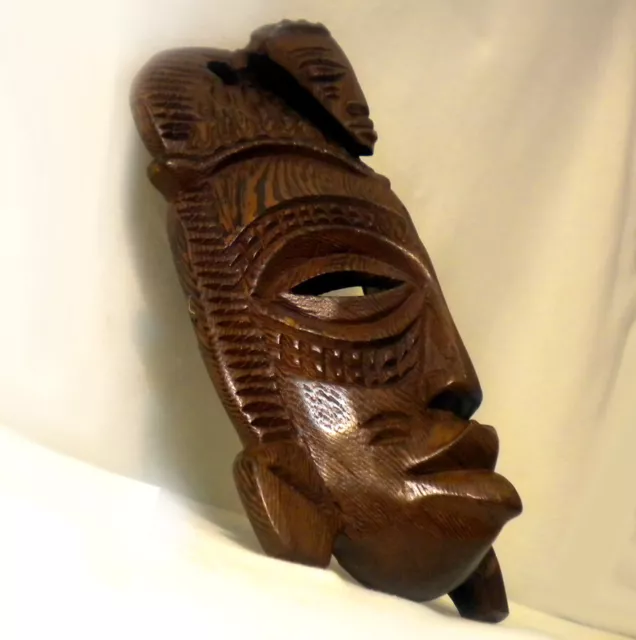 Vintage Handcrafted African Art Collection Mel’Ange Mask Made in Africa-Congo 9