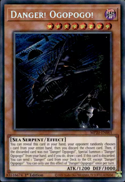 Danger! Ogopogo! Yu-Gi-Oh! MP20-EN001 YuGiOh