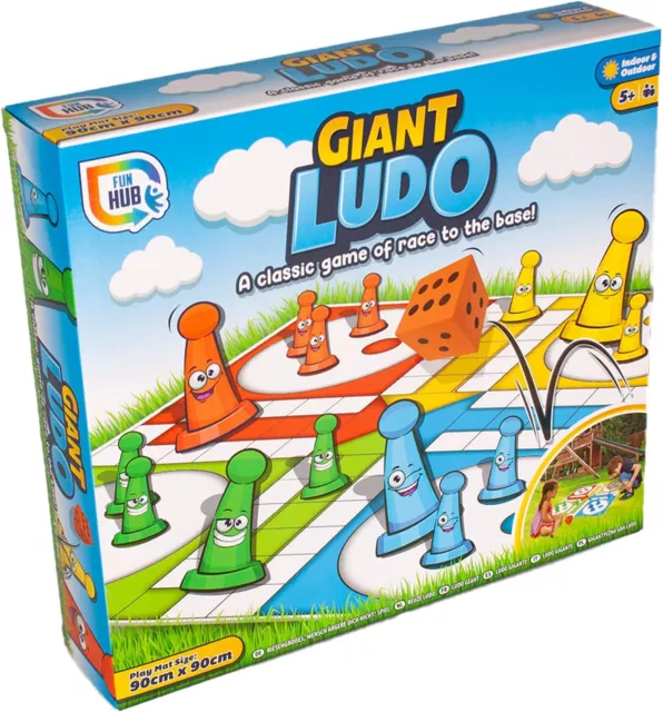 Giant Ludo Set 90cm Childrens Family Party Board Garden Game Indoors & Outdoors
