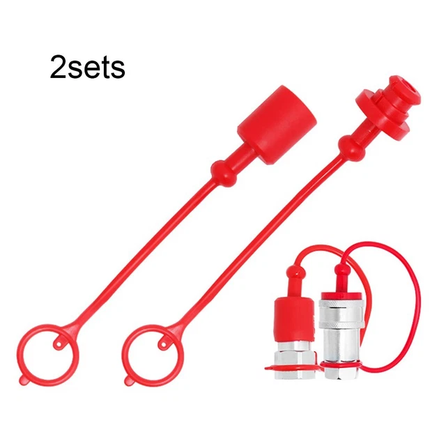 Hydraulic Dust Cap Dust Cap PVC Quick Connect Quick Connect Coupler Red