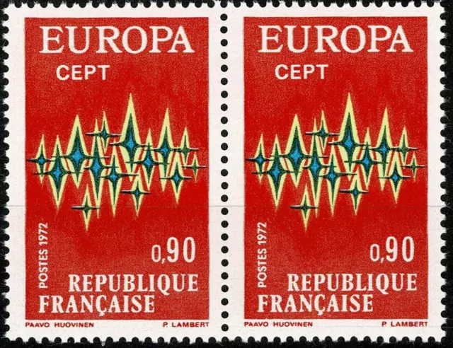 FRANCE 1972 CEPT EUROPA YT Paire n° 1715 Neuf ★★ luxe / MNH