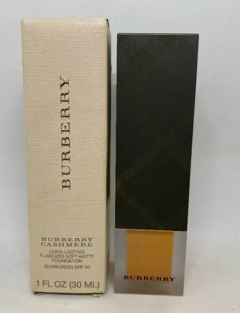 Burberry CASHMERE LONG LASTING FLAWLESS SOFT MATTE FOUNDATION Liquid ALMOND 1 oz