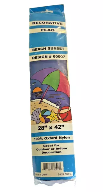 Flag Garden Beach Sunset Design Decorative in Package 28" x 42" 2002