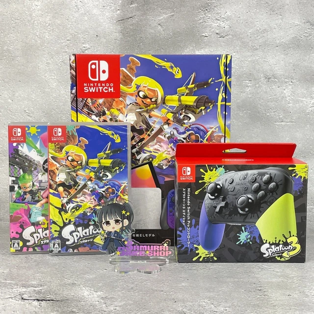 NINTENDO SWITCH OLED Model Splatoon 3 Edition Console with Game + Pro