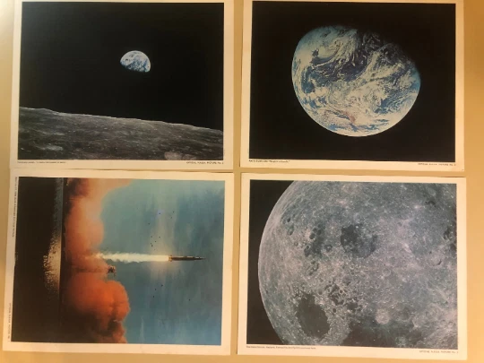 NASA Apollo Program To The Moon, 16x Lot of 8" x 10" Glossy Photos, with Extras