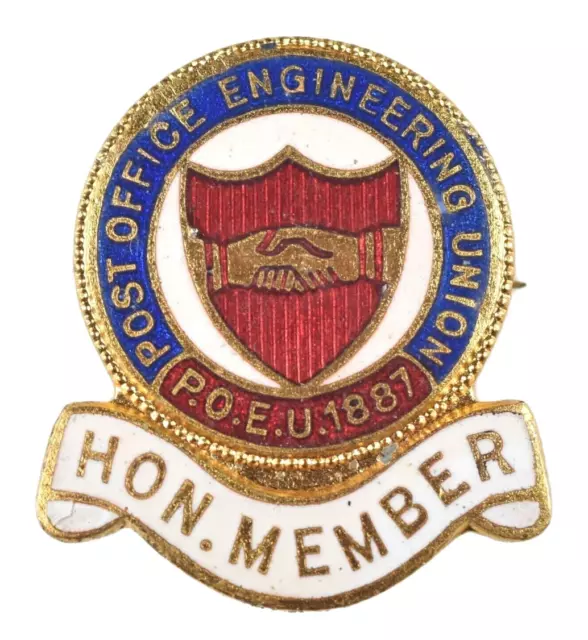 The Post Office Engineering Union Honorary Members Enamel Lapel Badge