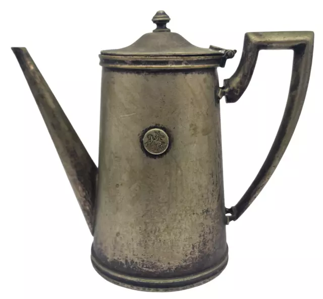 1930 Antique JOS. HEINRICHS Silver Soldered HOTEL ST. GEORGE Teapot
