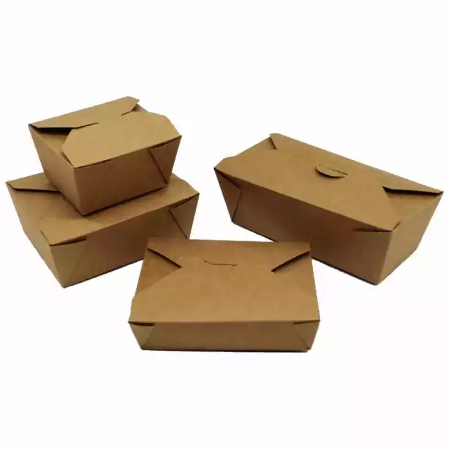 Menübox Lunchbox Foodbox Einweg Take-Away Pappe Faltbox ab 50 Stück mit FSC