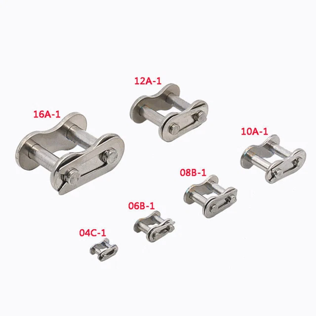 Stainless Steel 04C/06B/08B/10A/12A/16A Roller Chain Connector Link Full Buckle