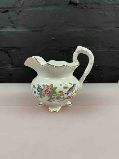 Aynsley Pembroke Footed Milk / Cream Jug 5" High to Top of Handle RARE