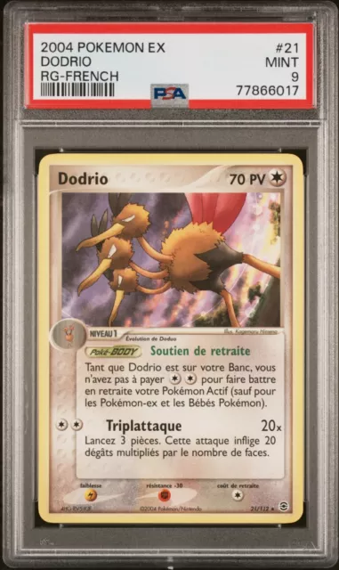 Carte Pokemon Dodrio 21/112 EX Rouge feu Vert Feuille PSA 9 ✨✨
