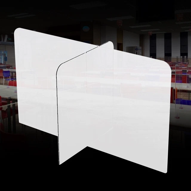 ACRYLIC ISOLATION BAFFLE Plexiglass Table Divider Shield Sneeze Guard
