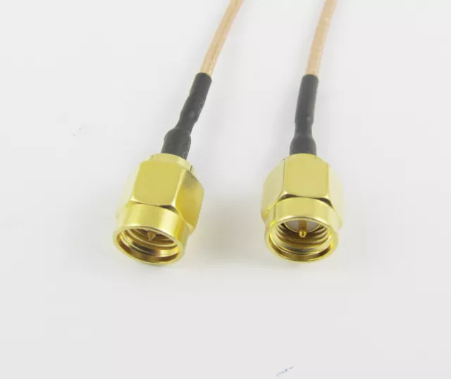 1x SMA Male Plug to SMA Male Crimp RG316 Coaxial Cable Jumper RF Pigtail 3FT 1m