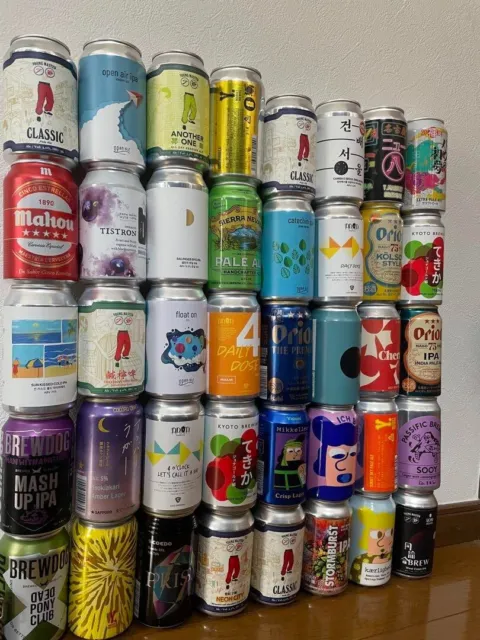 Empty beer Can Craft Beer 40 cans bulk sale Limited Japan Brewery