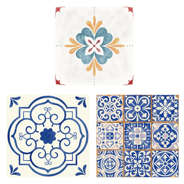 20 un. pegatinas de pared diagonales de azulejos de piso retro línea de cintura baño decoración del hogar