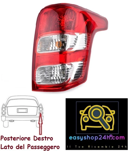 Set 2 Fari Posteriori Per Mitsubishi L200 Pick-Up 1996-2001 - Gruppo Ottico Sinistro E Destro Per Luce Stop E Fanalino