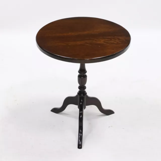 Georgian Mahogany Wine Table On Turned  Carved Column Tripod Legs FREE Delivery*