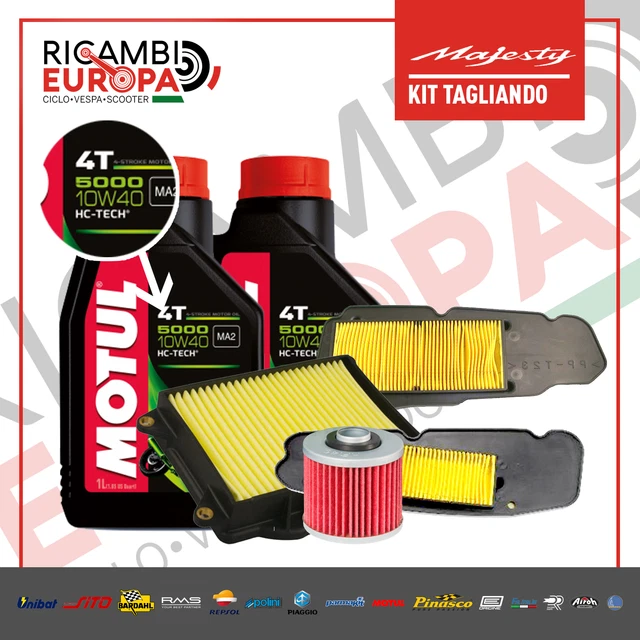 Kit Tagliando Per Yamaha Majesty 400 - Olio Castrol, Filtri E Candela, Per Modelli Dal 2004 Al 2014 - Foto 9