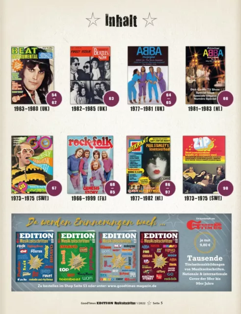 GoodTimes Musikzeitschriften Vol. 4 Bravo, ABBA-Official, Beatles Now Magazin... 3