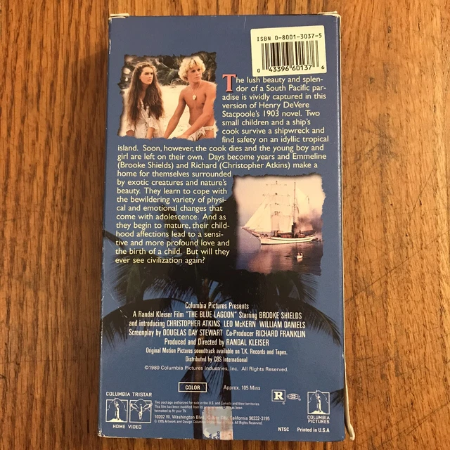 THE BLUE LAGOON (VHS, 1996) Brooke Shields, Christopher Atkins AAD86 7