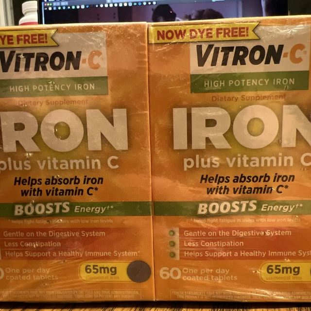 VITRONC HIGH POTENCY Iron Supplement with Vitamin C, 60 Ct (2 PACK