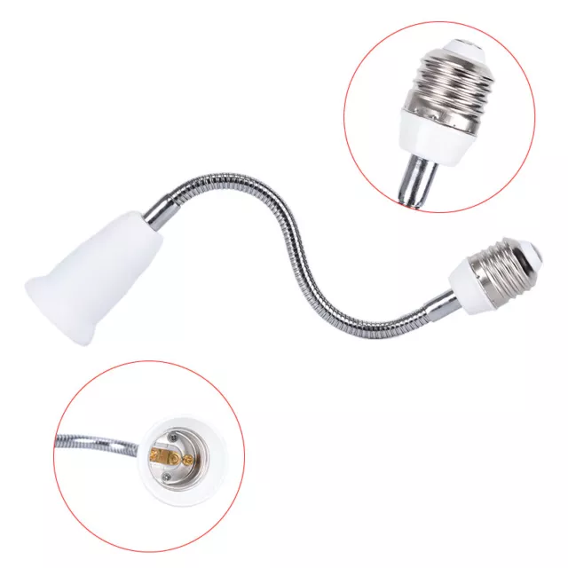 30cm Lamp Extender Flexible Extension Adapter E27 To E27 Light Bulb Lamp HoC-RQ