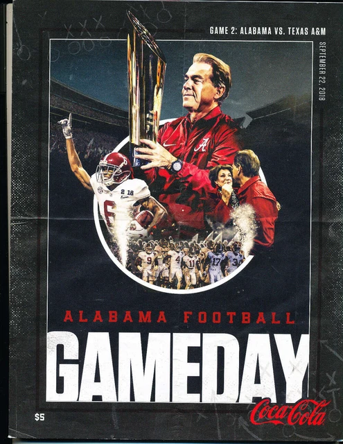9/22 2018 Alabama vs Texas A&M football program cfbbx3
