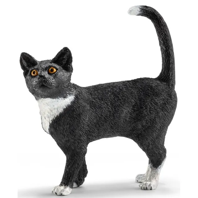 Schleich Cat Standing Figure 13770 Farm World Collectable Range Ages 3-8 Years