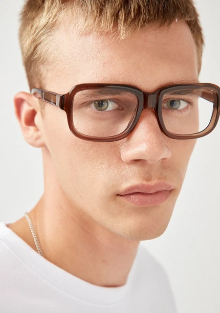 Lunettes De Vue Carrées Rétro Rouge Translucide - Kaleos Kingsleigh 3 - Italie - Neuf