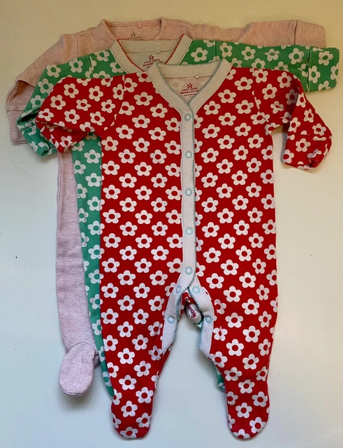 Next Baby Girls Floral Babygrows Sleepsuit Rompers Bundle Up To 3 Months