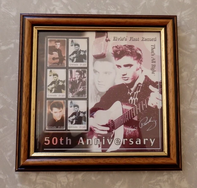 50TH ANNIVERSARY OF Elvis First Record Celebrated on a Sheet of Six