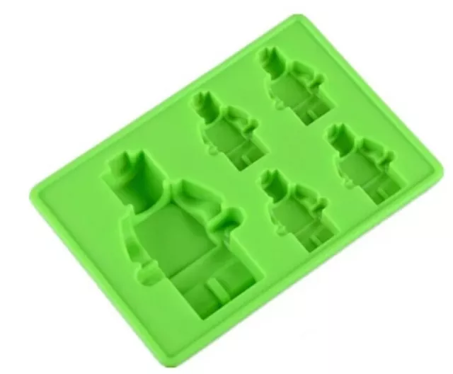 Blocks Robot Man Ice Cube Tray Silicone Brick Blocks Ice Cube Mould Jelly Candy