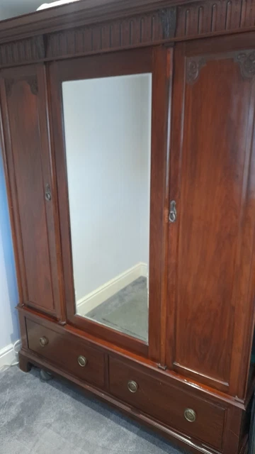 victorian mahogany wardrobe