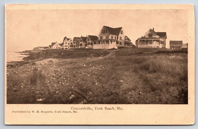 Concordville York Beach Maine ME c1900's Beach Houses Vintage Postcard