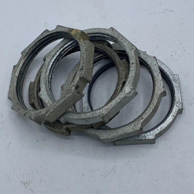 O-Z/Gedney 2 1/2 in. Conduit Locknuts, 1-250, Ridgid Locknuts, LOT OF 4