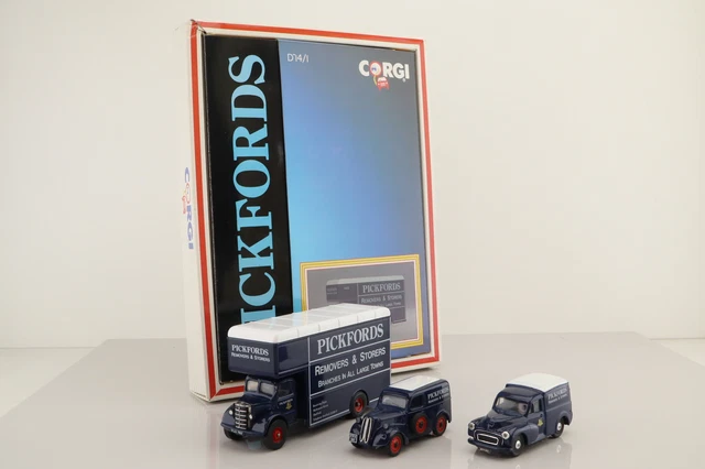 Corgi D74/1; Pickfords 3 Van Set; Ford, Bedford, Morris Minor; Very Good Boxed