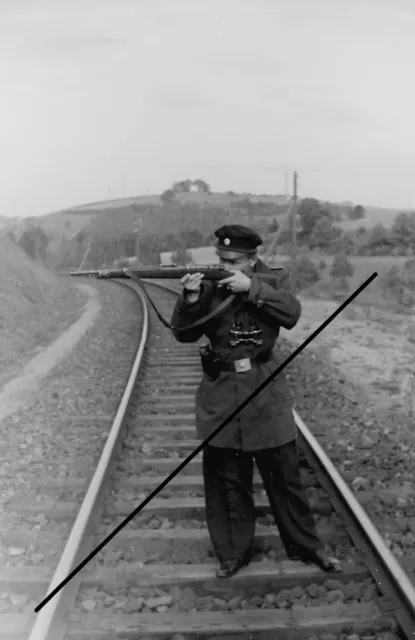 Orig. Negativ KVP Volkspolizei DDR Frühe 1950er Jahre Grenzpatrouille Thüringen