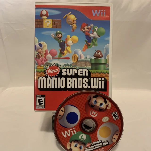 NINTENDO WII NEW Super Mario Bros Wii Game Case & Game Works More In