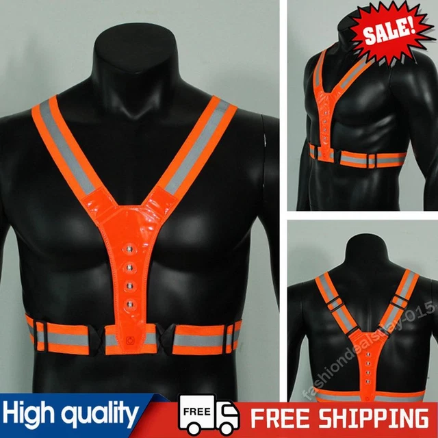 LED REFLECTIVE RUNNING Vest Women Men Warning Lights Safety Gear