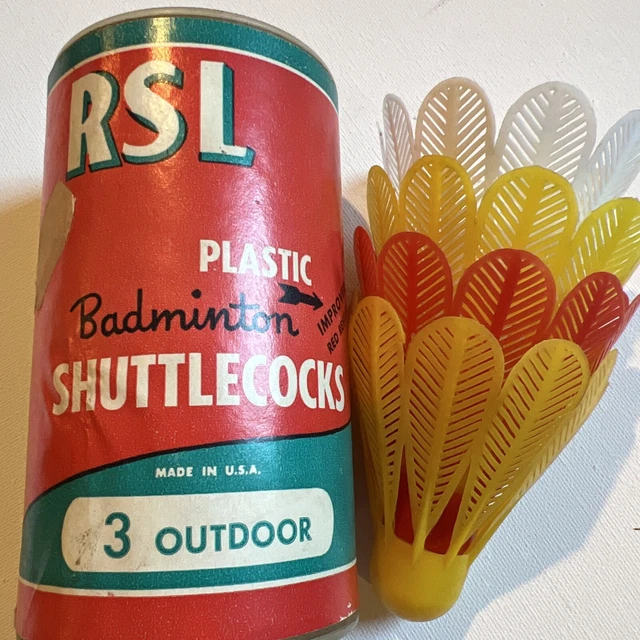 VINTAGE SHUTTLECOCKS BADMINTON 4 BIRDIES original packaging
