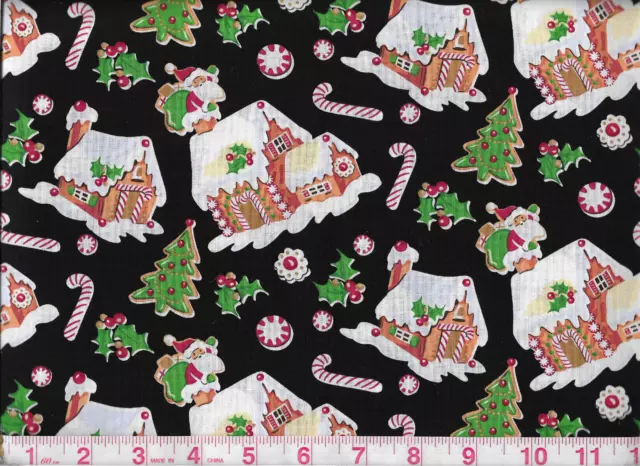 Fabric~Gingerbread Houses~Quilt Fabric~1/2 Metre