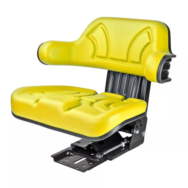 Traktorsitz STAR 10 gelb mit Armlehne Schlepper Sitz Fahrersitz Federweg 80 mm