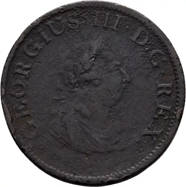 Irland 1/2 Penny 1805 George III. Kupfer  7,7 g  Original #ZLT154