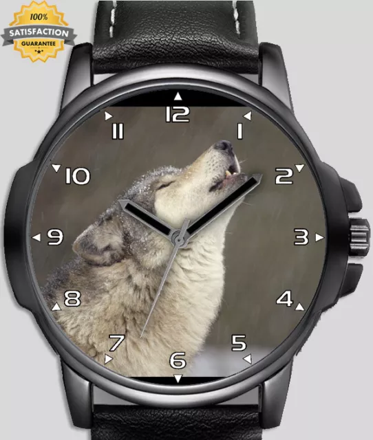 Howl Of The Wild White Wolf Unique Unisex Beautiful Wrist Watch UK FAST