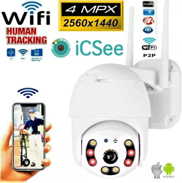 Telecamera Wifi Icsee Esterna Full Hd Wireless Ip Ptz Per Videosorveglianza